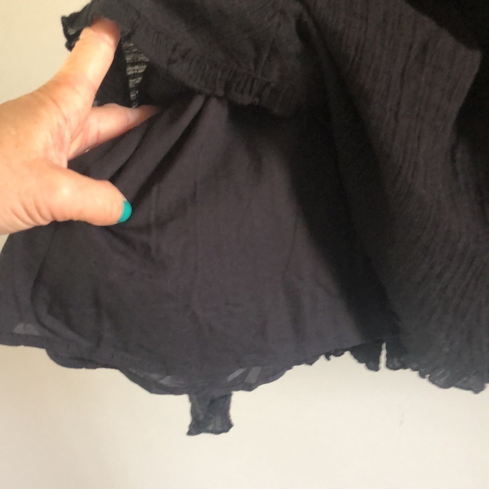NEW Free People Antoinette Lined Fit and Flare Cotton Black S Mini Dress - Picture 8 of 16